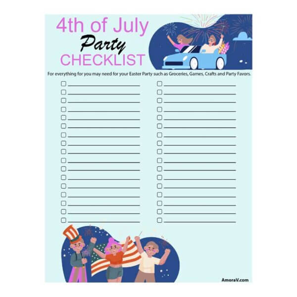 4th of July Shopping Checklist