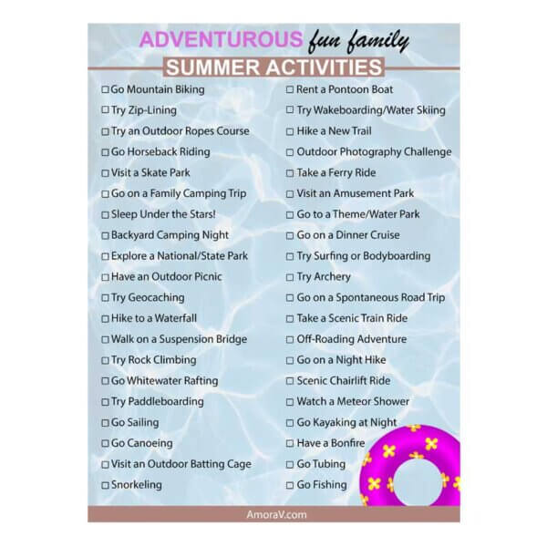 Adventurous Fun Family Summer Activities