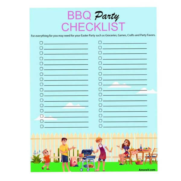 BBQ Shopping Checklist