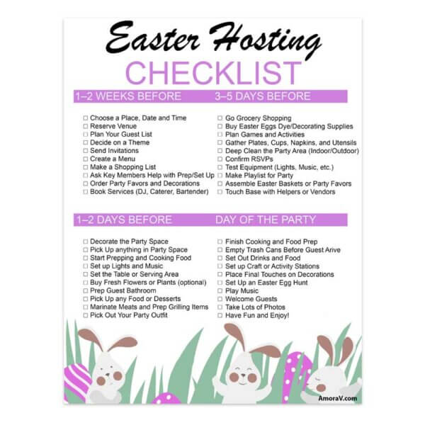 Easter Hosting Checklist