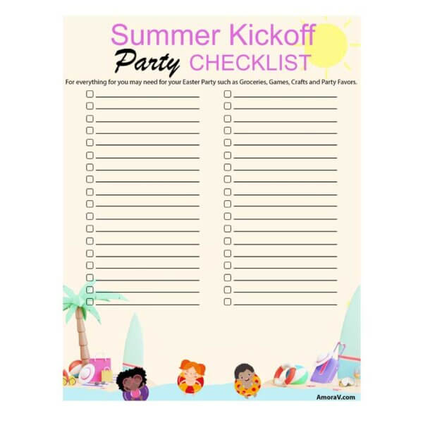 Summer Kickoff Party Checklist