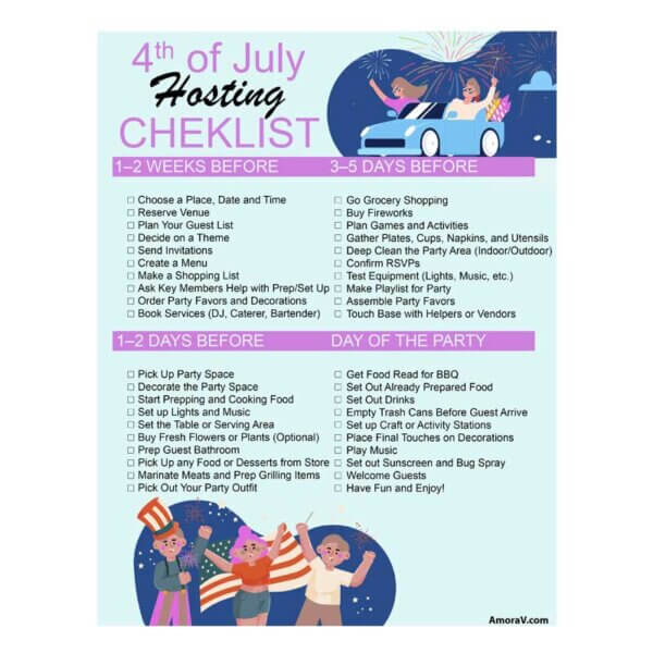 4th of July Hosting Checklist