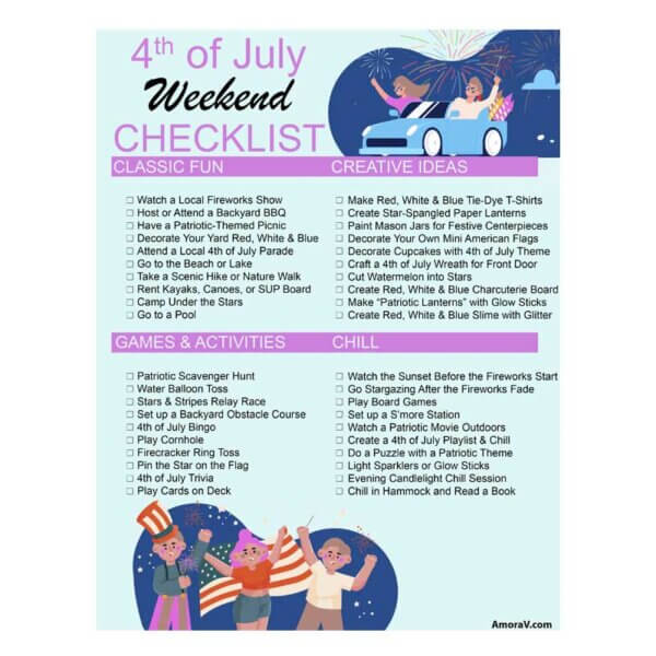 4th of July Weekend Checklist