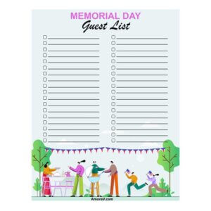 Memorial Day Guest List