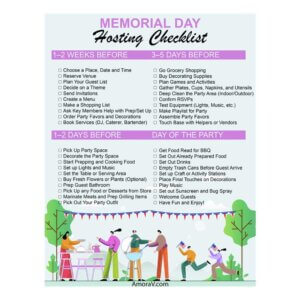 Memorial Day Hosting Checklist