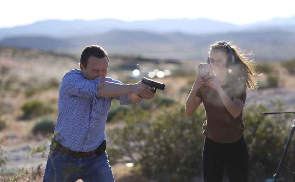 A shooting range is a great date night idea.