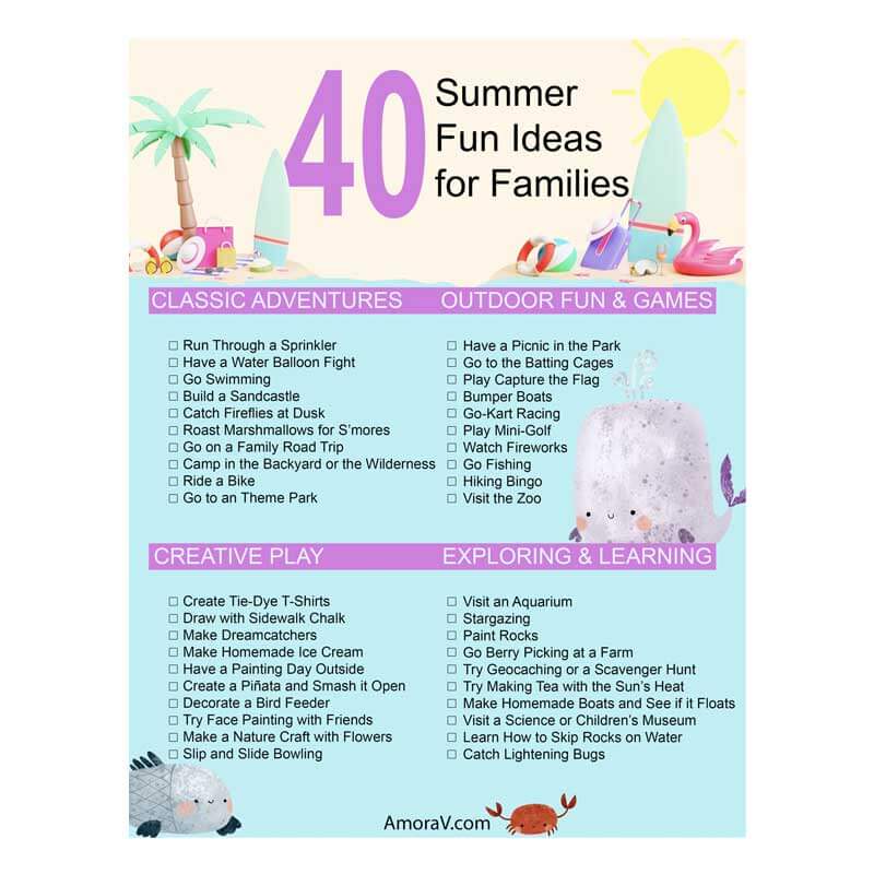 40 Summer Fun Ideas for Family